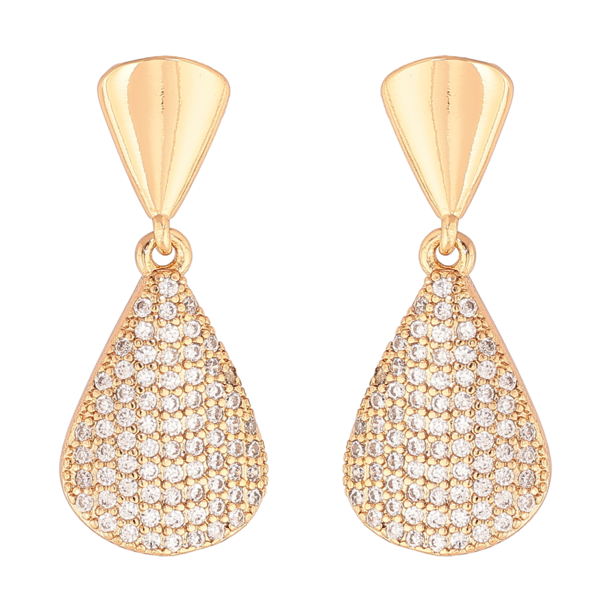 Серьги Xuping цвет Позолота 18К пусеты "Подвески с инкрустацией кристаллами" фото №1