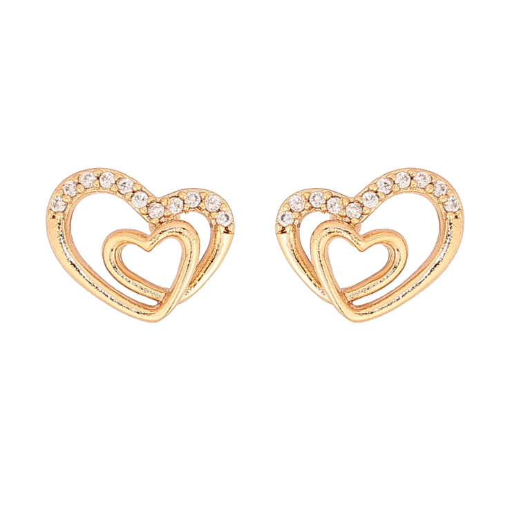 Сережки Xuping колір Позолота 18К пусети "Сердечка" фото №25 Сережки Xuping колір Позолота 18К пусети "Сердечка" фото №25