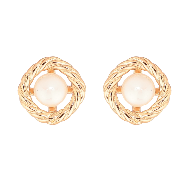 Серьги Xuping цвет Позолота 18К пусеты "Колечки с жемчужинами" фото №23 Серьги Xuping цвет Позолота 18К пусеты "Колечки с жемчужинами" фото №23