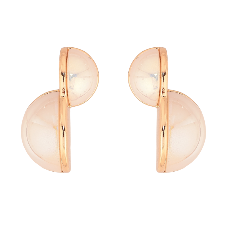 Сережки Xuping колір Позолота 18К пусети "Половинки перлин" фото №1