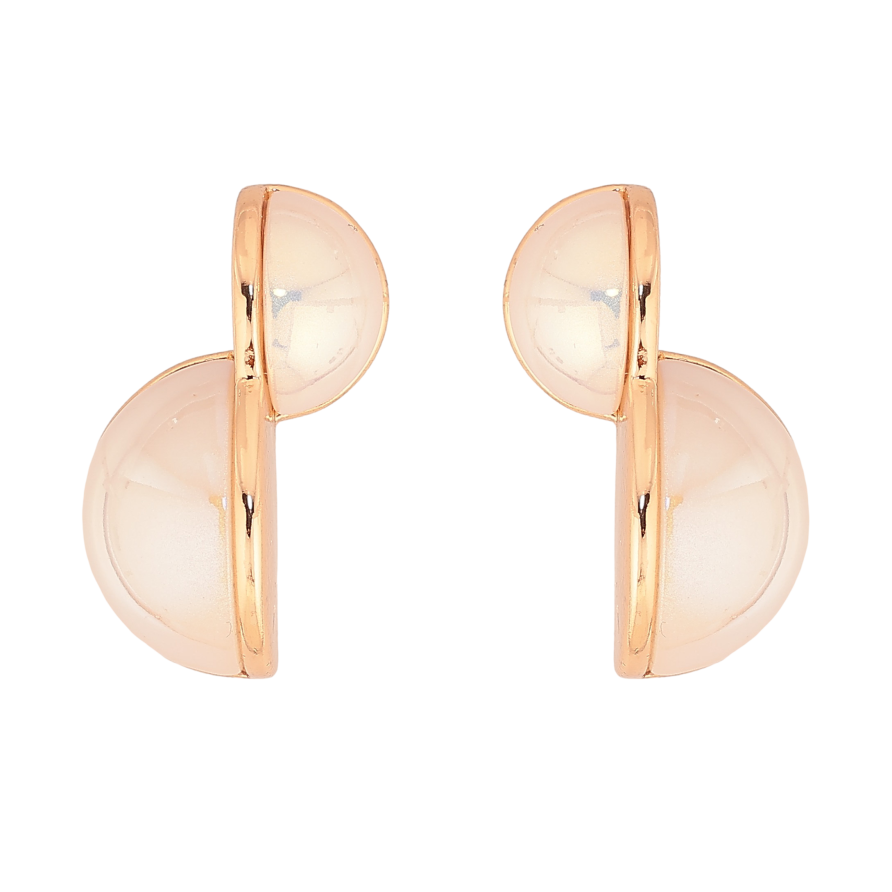 Сережки Xuping колір Позолота 18К пусети "Половинки перлин" фото №1