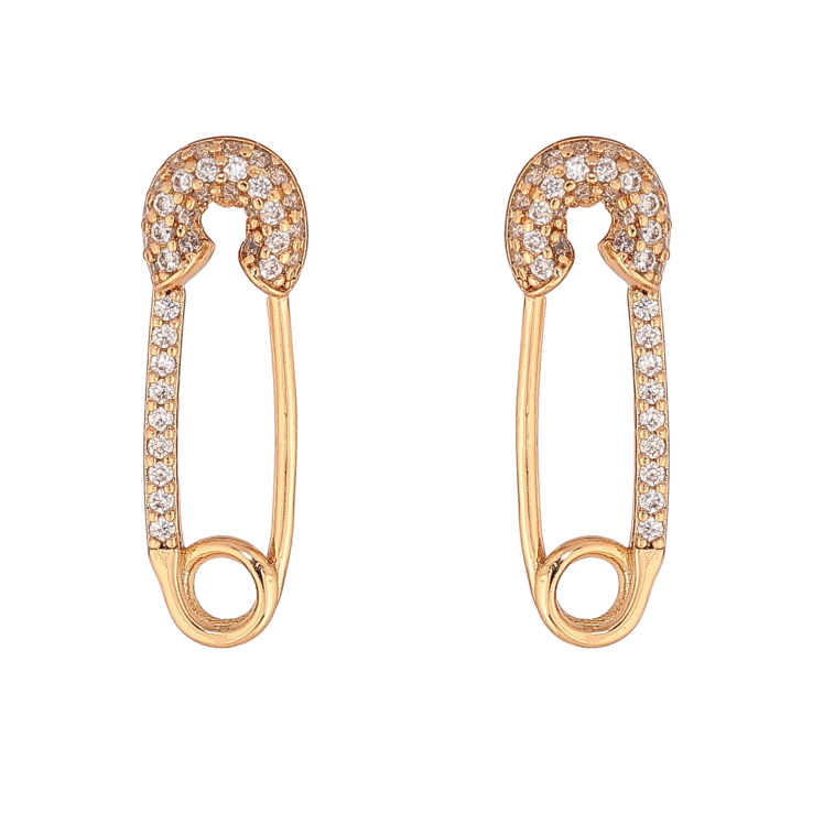 Серьги Xuping цвет Позолота 18К пусеты "Булавки с инкрустацией кристаллами" фото №20