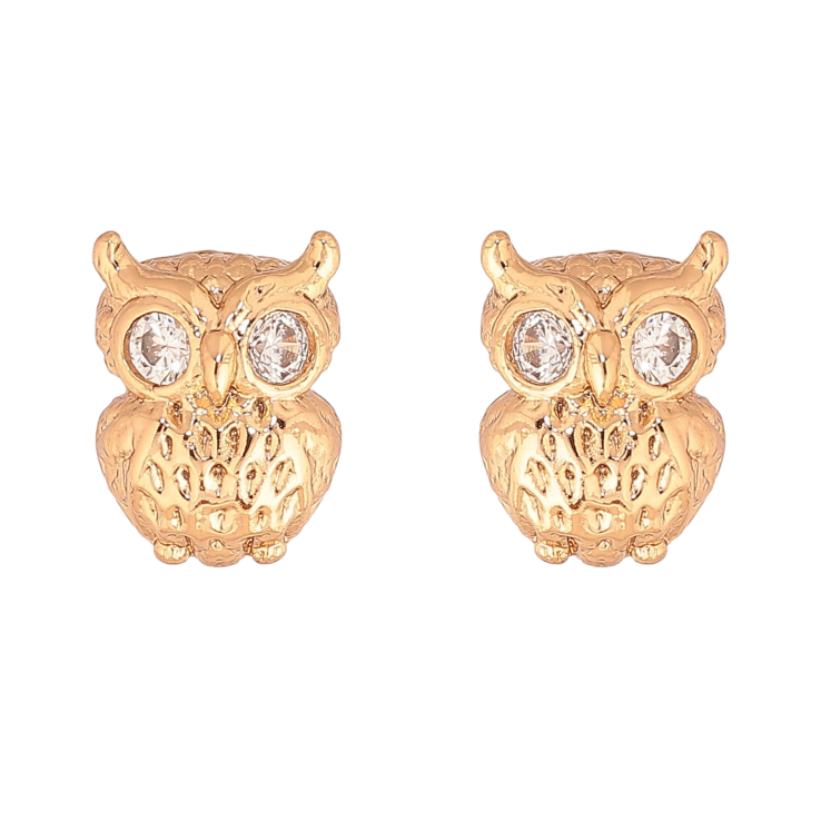 Серьги Xuping цвет Позолота 18К пусеты "Совы" фото №15