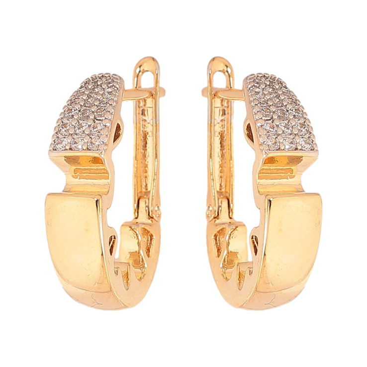 Сережки Xuping колір Позолота 18К+Родій англійський замок "Візерунок з кристалами" фото №19 Сережки Xuping колір Позолота 18К+Родій англійський замок "Візерунок з кристалами" фото №19