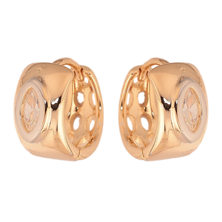 Сережки Xuping колір Позолота 18К+Родій колечка "Вставка кристал" фото №14 Сережки Xuping колір Позолота 18К+Родій колечка "Вставка кристал" фото №14