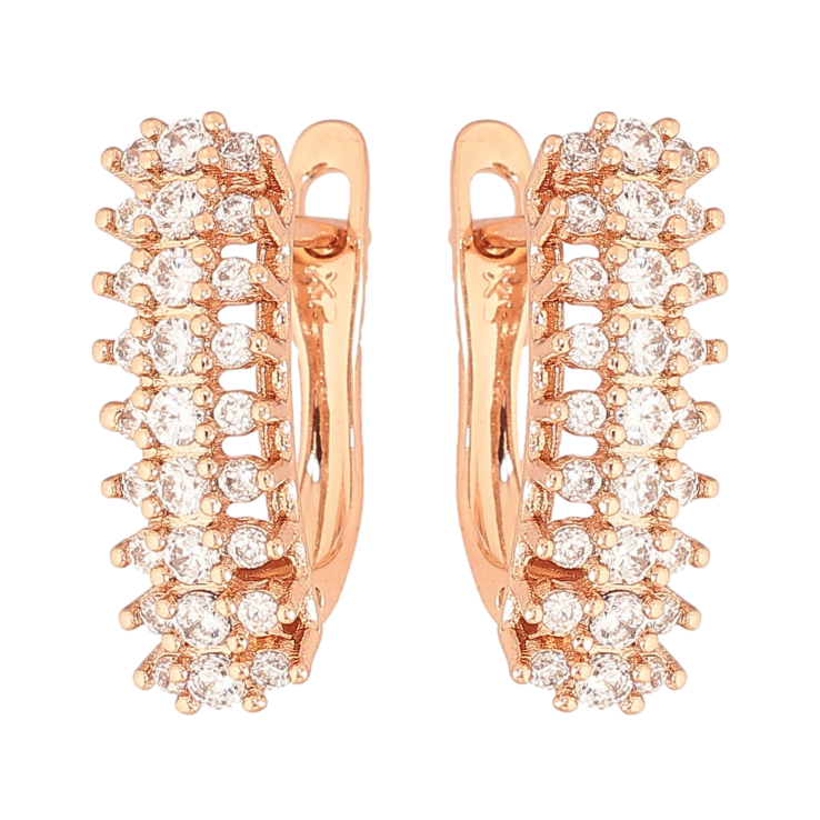Сережки Xuping колір Позолота РО англійський замок "Інкрустація кристалами" фото №10 Сережки Xuping колір Позолота РО англійський замок "Інкрустація кристалами" фото №10