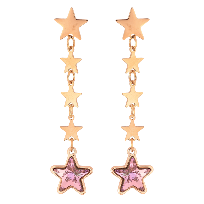 Серьги Xuping цвет РО с кристаллами Swarovski пусеты "Звездные подвески с кристаллами Paradise Shine" фото №8 Серьги Xuping цвет РО с кристаллами Swarovski пусеты "Звездные подвески с кристаллами Paradise Shine" фото №8