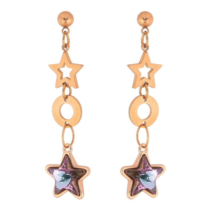 Сережки Xuping колір РВ з кристалами Swarovski пусети "Зоряні підвіски з кристалами Paradise Shine" фото №2 Сережки Xuping колір РВ з кристалами Swarovski пусети "Зоряні підвіски з кристалами Paradise Shine" фото №2