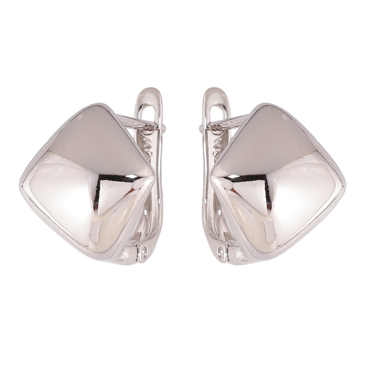 Сережки Xuping колір Родій англійський замок "Ромби" фото №6