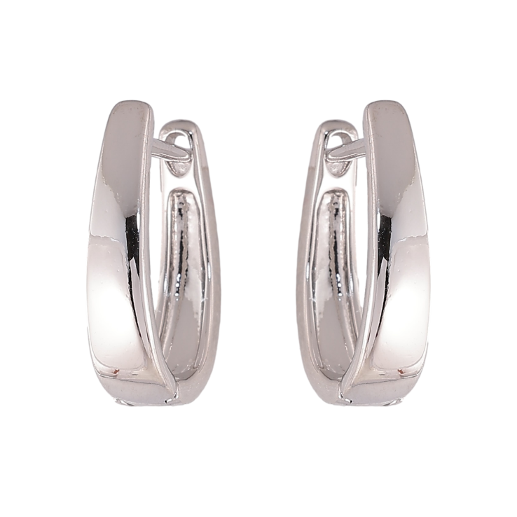 Серьги Xuping цвет Родий английский замок "Классика" фото №24