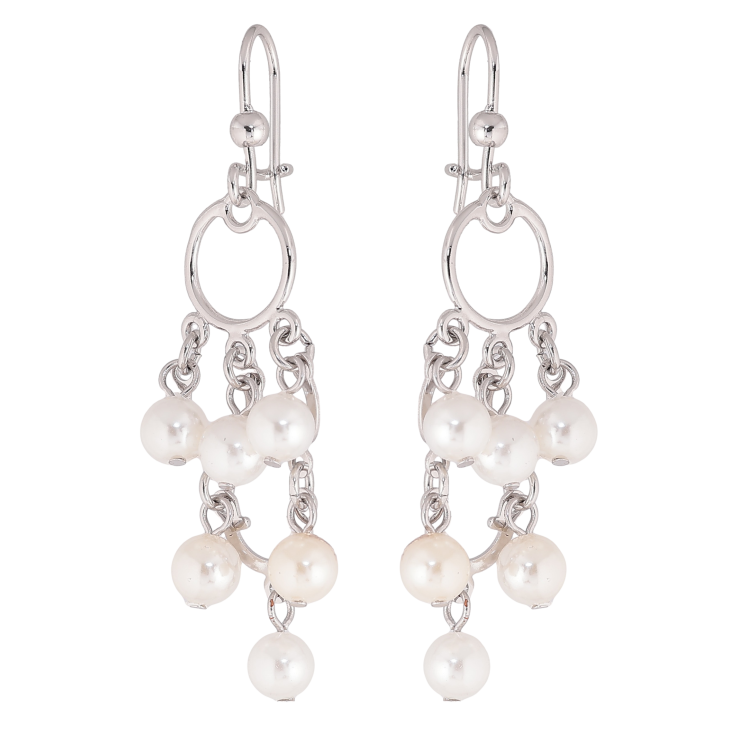 Сережки Xuping колір Родій французький замок "Декоративні підвіски з перлинними бусинами" фото №19 Сережки Xuping колір Родій французький замок "Декоративні підвіски з перлинними бусинами" фото №19