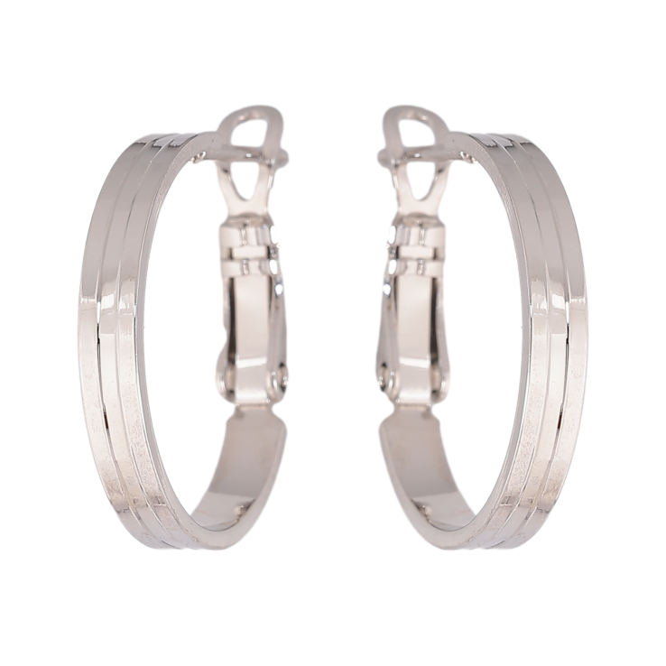 Сережки Xuping колір Родій кільця (конго) "Декоративний візерунок" ø 2см фото №13