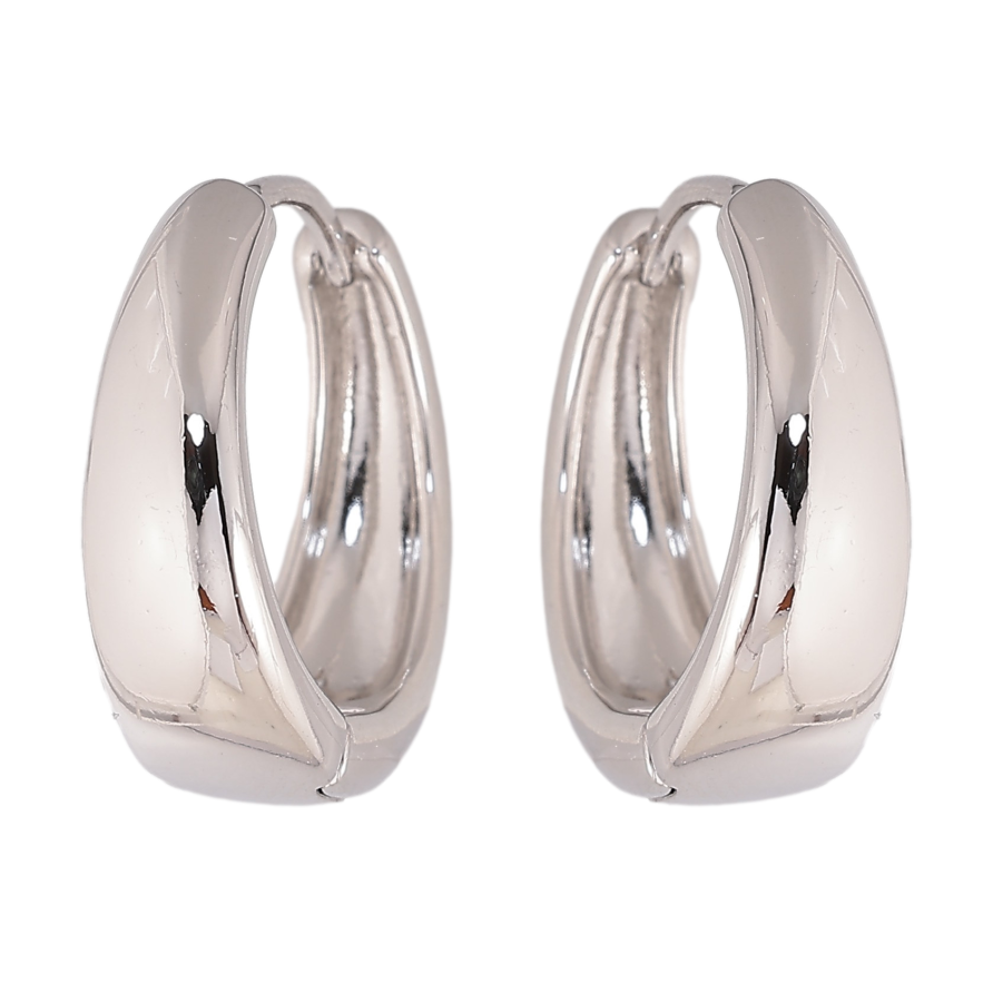 Сережки Xuping колір Родій колечка "Класика" ø 20мм фото №1 Сережки Xuping колір Родій колечка "Класика" ø 20мм фото №1