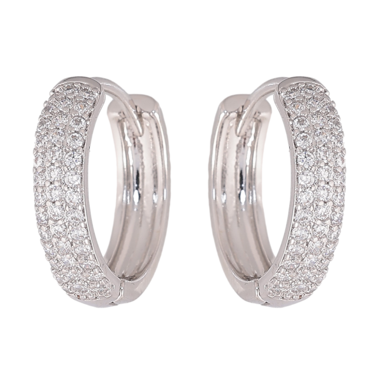 Сережки Xuping колір Родій колечка "Інкрустація кристалами" фото №17