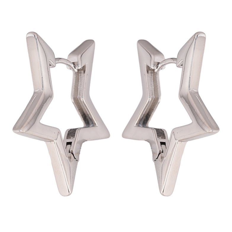 Сережки Xuping колір Родій колечка "Зірки" фото №1