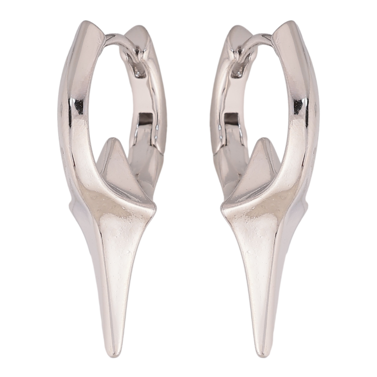 Сережки Xuping колір Родій колечка "Декоративний візерунок" фото №25