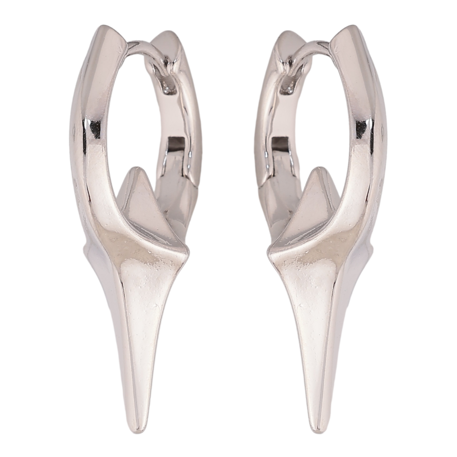 Сережки Xuping колір Родій колечка "Декоративний візерунок" фото №1