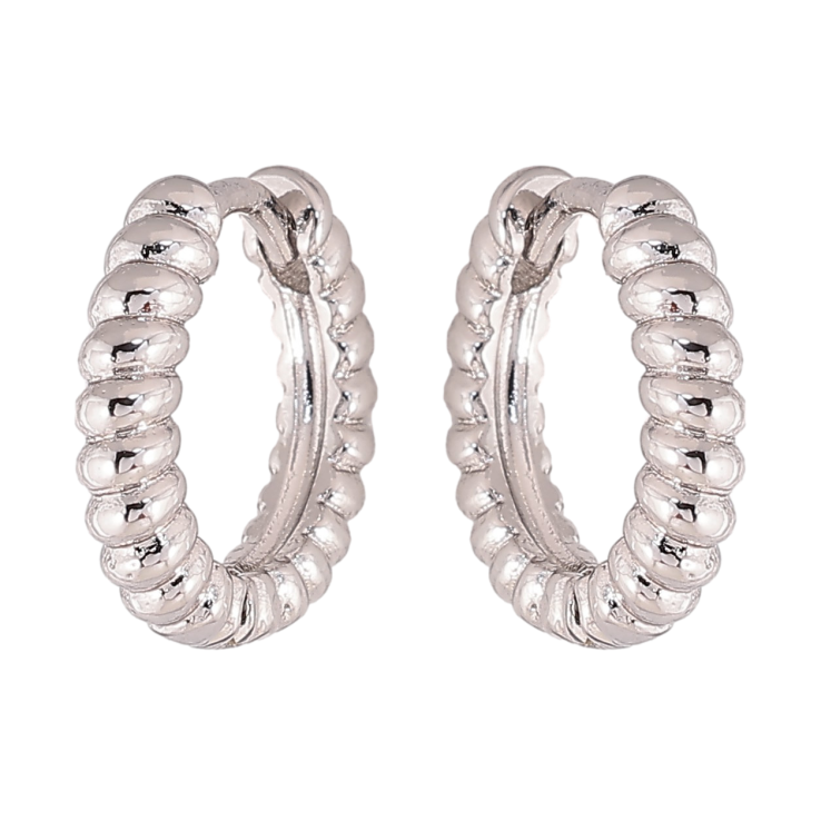 Серьги Xuping цвет Родий колечки "Декоративный узор" фото №4 Серьги Xuping цвет Родий колечки "Декоративный узор" фото №4