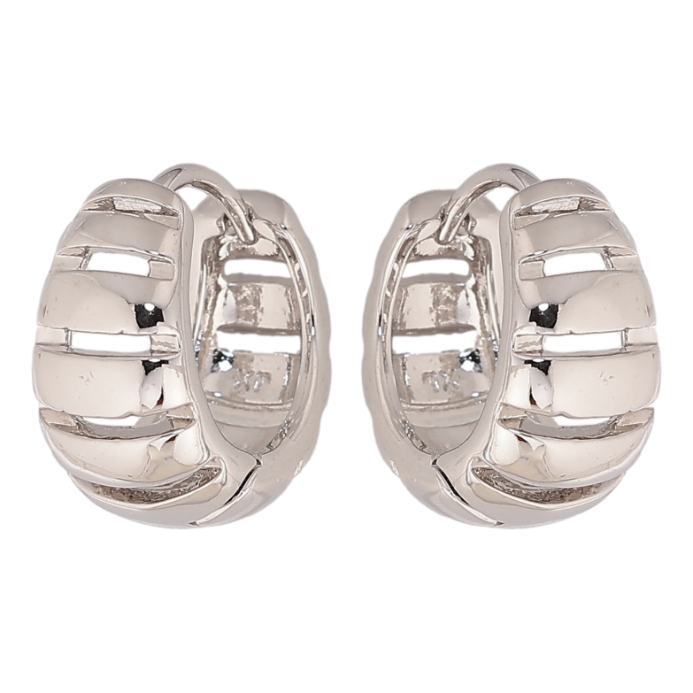 Серьги Xuping цвет Родий колечки "Декоративный узор" фото №1