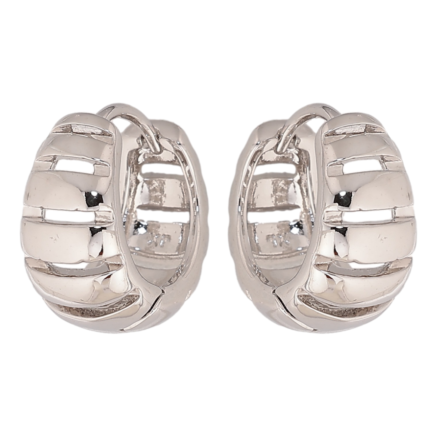 Серьги Xuping цвет Родий колечки "Декоративный узор" фото №1