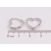 Серьги Xuping цвет Родий колечки "Сердечки" фото №2
