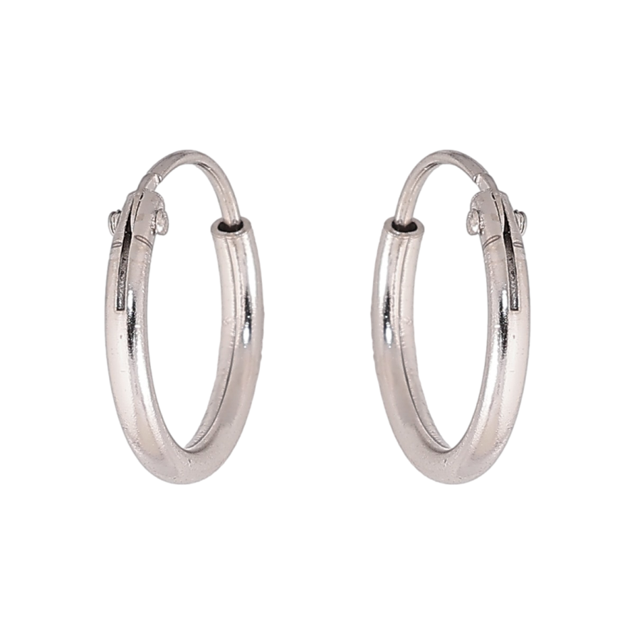 Сережки Xuping колір Родій колечка "Класика, шир. 1мм" ø 10мм фото №1 Сережки Xuping колір Родій колечка "Класика, шир. 1мм" ø 10мм фото №1