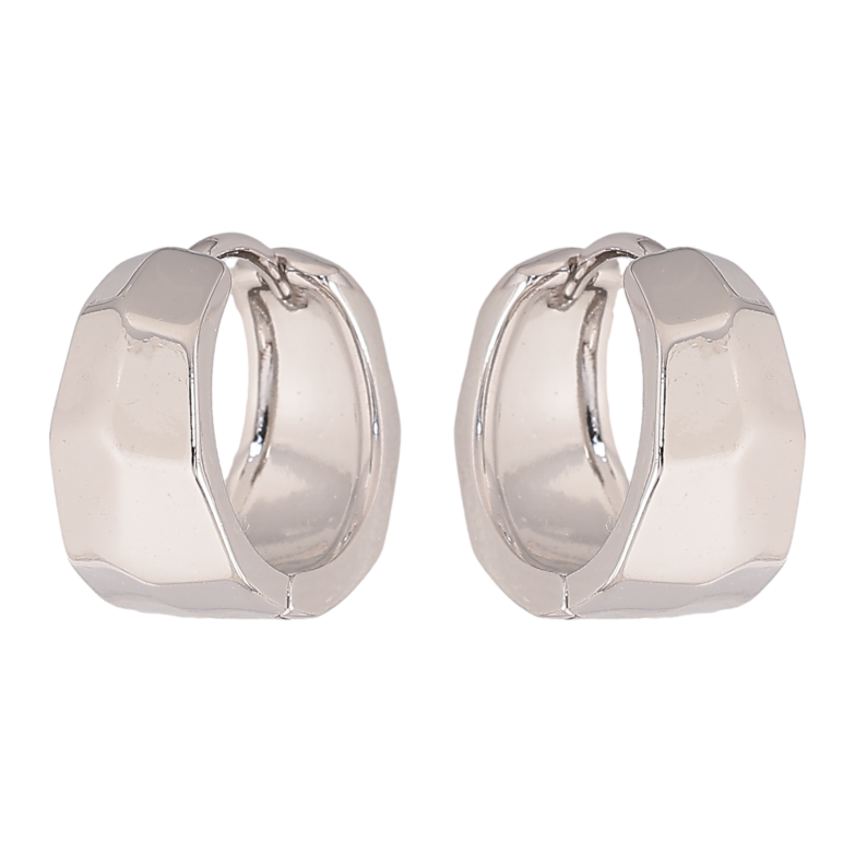 Сережки Xuping колір Родій колечка "Декоративний візерунок" фото №2 Сережки Xuping колір Родій колечка "Декоративний візерунок" фото №2