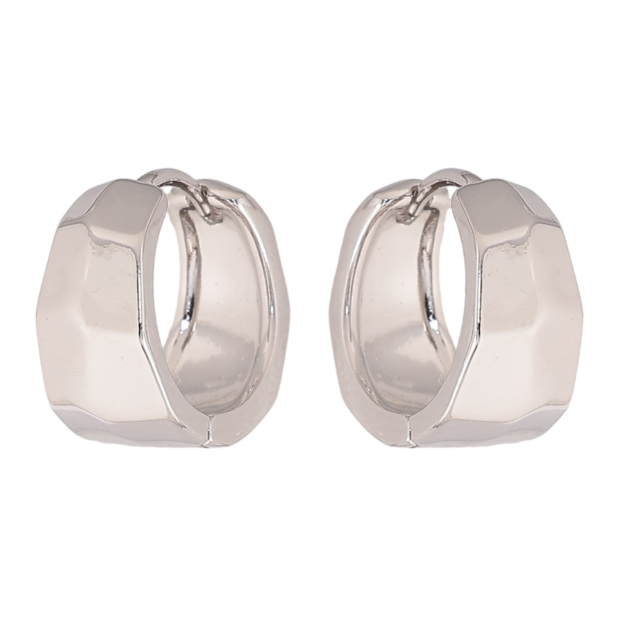 Сережки Xuping колір Родій колечка "Декоративний візерунок" фото №1 Сережки Xuping колір Родій колечка "Декоративний візерунок" фото №1