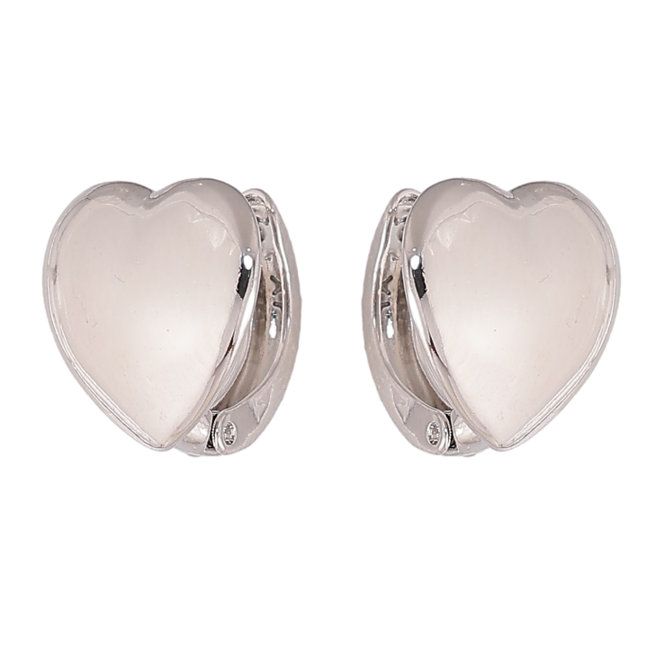 Серьги Xuping цвет Родий колечки "Сердечки" фото №14