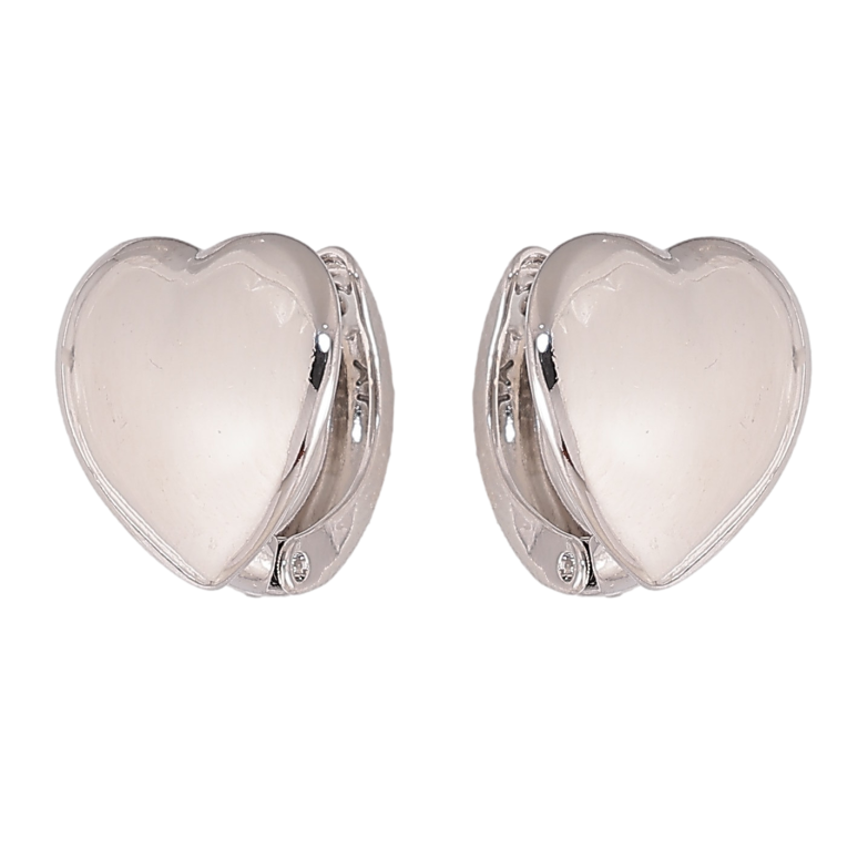 Сережки Xuping колір Родій колечка "Сердечка" фото №2