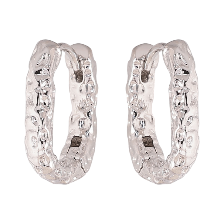 Сережки Xuping колір Родій колечка "Декоративний візерунок" фото №24 Сережки Xuping колір Родій колечка "Декоративний візерунок" фото №24