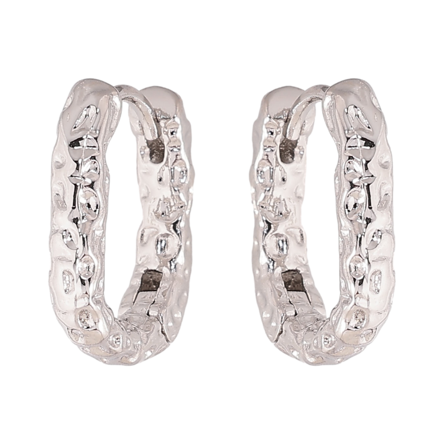 Сережки Xuping колір Родій колечка "Декоративний візерунок" фото №1 Сережки Xuping колір Родій колечка "Декоративний візерунок" фото №1