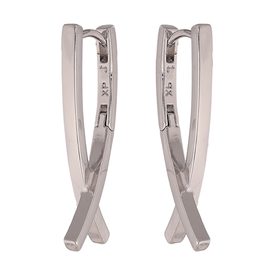 Сережки Xuping колір Родій колечка "Декоративний візерунок" фото №1 Сережки Xuping колір Родій колечка "Декоративний візерунок" фото №1