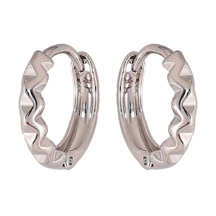 Сережки Xuping колір Родій колечка "Декоративний візерунок" фото №10