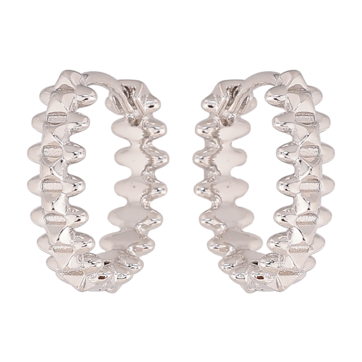 Сережки Xuping колір Родій колечка "Декоративний візерунок" фото №17 Сережки Xuping колір Родій колечка "Декоративний візерунок" фото №17