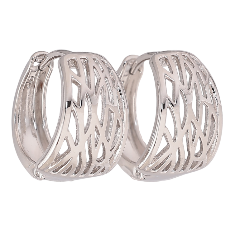 Сережки Xuping колір Родій колечка "Декоративний візерунок" фото №13