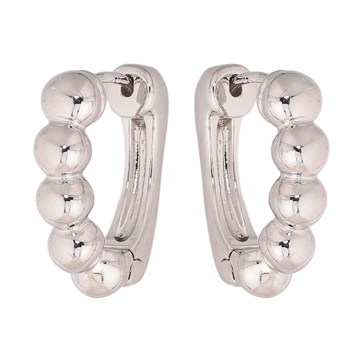 Серьги Xuping цвет Родий колечки "Декоративный узор" фото №11