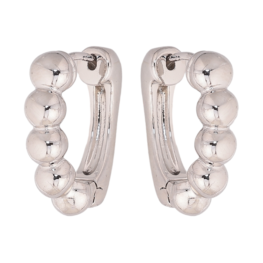 Серьги Xuping цвет Родий колечки "Декоративный узор" фото №1