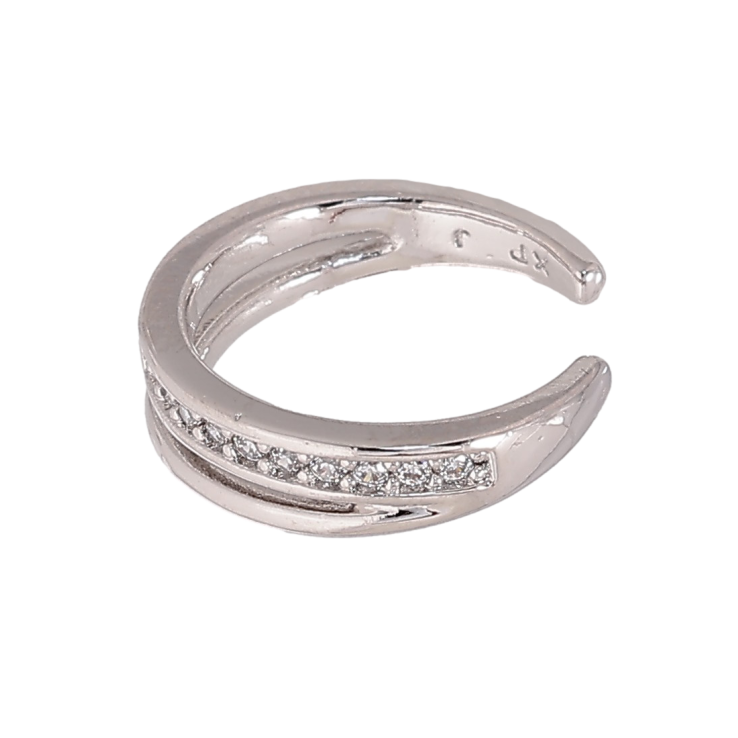 Сережки Xuping колір Родій моно-каффа "Декоративний візерунок" (1шт) фото №18