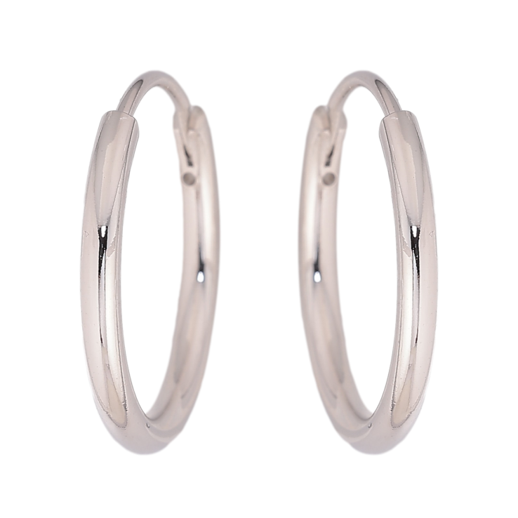 Серьги Xuping цвет Родий кольца (конго) "Классика" ø 2см фото №11 Серьги Xuping цвет Родий кольца (конго) "Классика" ø 2см фото №11