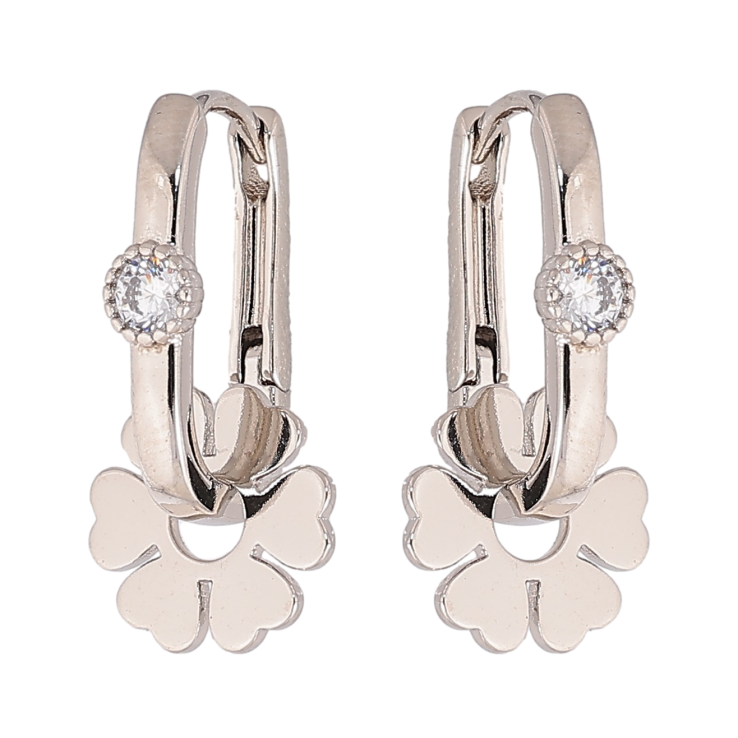 Сережки Xuping колір Родій підвіски на колечках "Кіточки" 2 в 1 фото №3 Сережки Xuping колір Родій підвіски на колечках "Кіточки" 2 в 1 фото №3