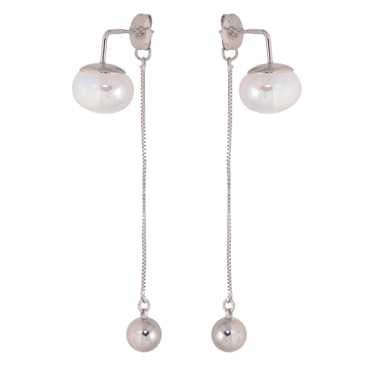 Сережки Xuping колір Родій джекети "Декоративні підвіски з перлинами" фото №17