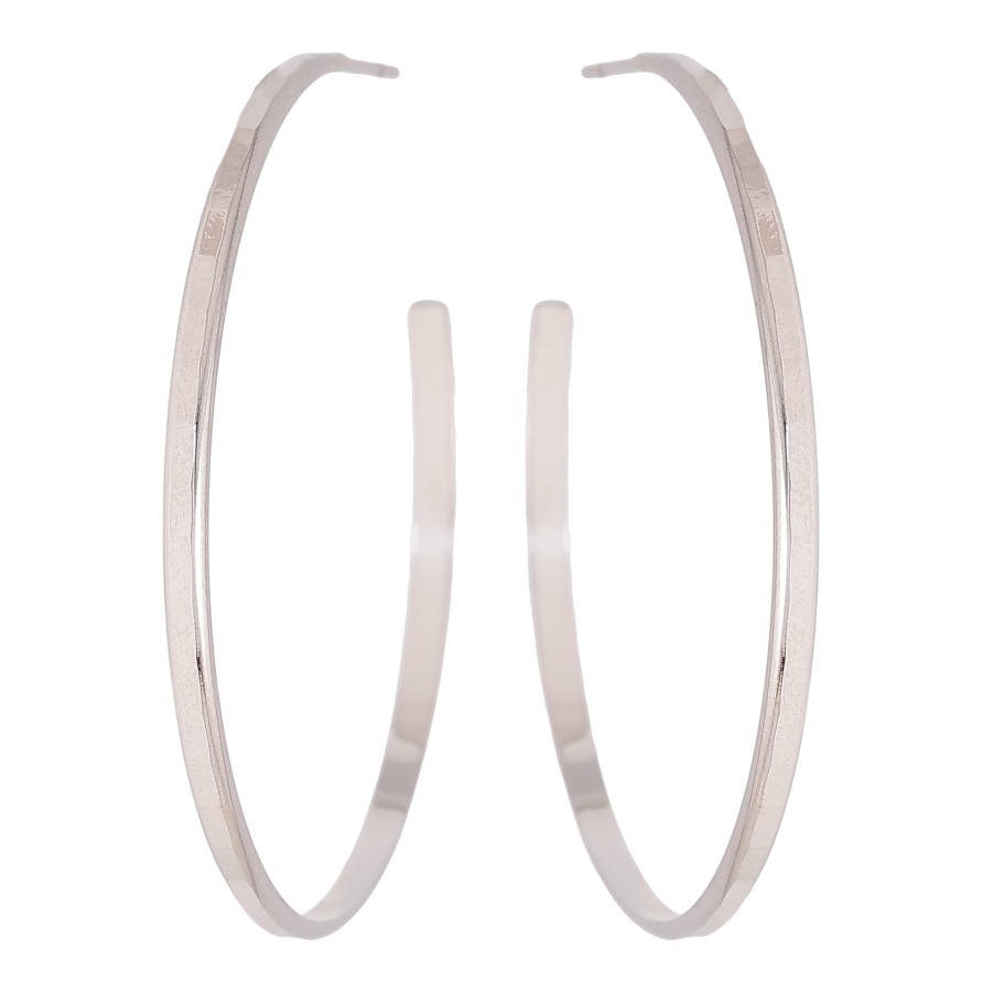 Серьги Xuping цвет Родий пусеты "Полукольца" фото №1