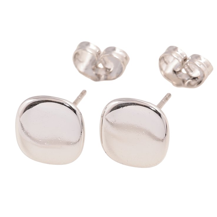 Серьги Xuping цвет Родий пусеты "Декоративные" 10х10мм фото №23