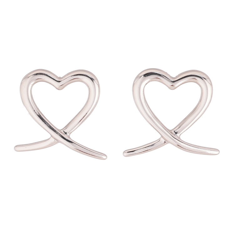 Сережки Xuping колір Родій пусети "Сердечка" фото №22 Сережки Xuping колір Родій пусети "Сердечка" фото №22