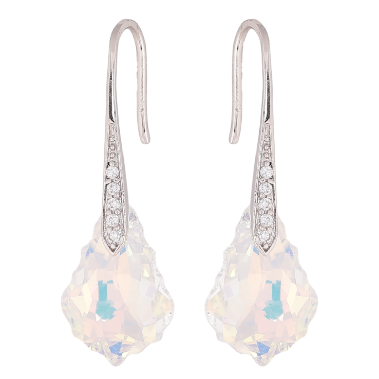 Сережки Xuping колір Родій з кристалами Swarovski французький замок "Кристал Shimmer" фото №16 Сережки Xuping колір Родій з кристалами Swarovski французький замок "Кристал Shimmer" фото №16