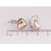 Сережки Xuping колір Родій з кристалами Swarovski французький замок "Кристальне серце Golden Shadow на дужці" фото №2
