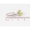 Сережки Xuping колір Родій з кристалами Swarovski французький замок "Серця Peridot" фото №3