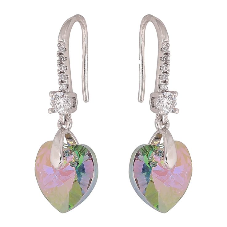 Сережки Xuping колір Родій з кристалами Swarovski французький замок "Серця Vitrail Light" фото №11 Сережки Xuping колір Родій з кристалами Swarovski французький замок "Серця Vitrail Light" фото №11