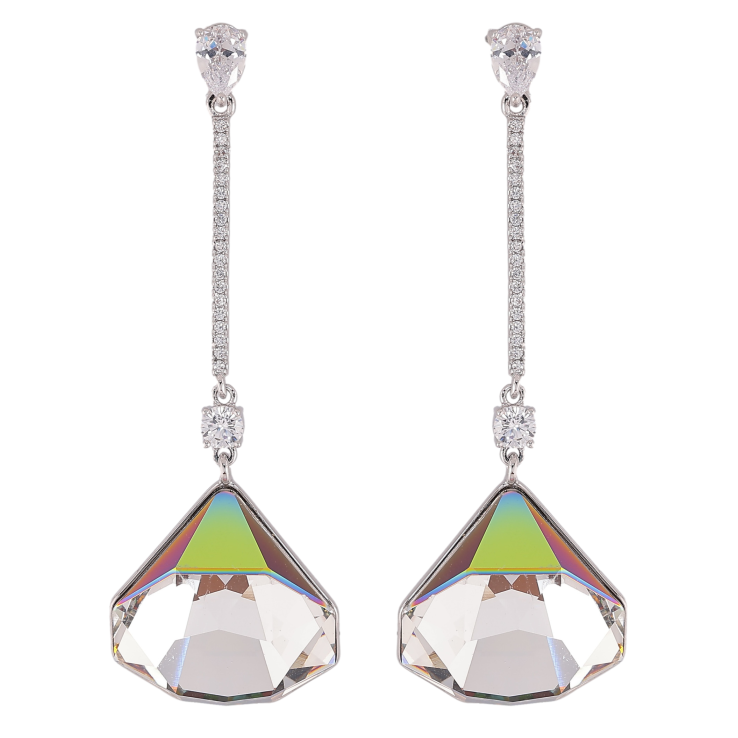 Сережки Xuping колір Родій з кристалами Swarovski пусети "Підвіски з кристалами Vitrail Medium" фото №11 Сережки Xuping колір Родій з кристалами Swarovski пусети "Підвіски з кристалами Vitrail Medium" фото №11